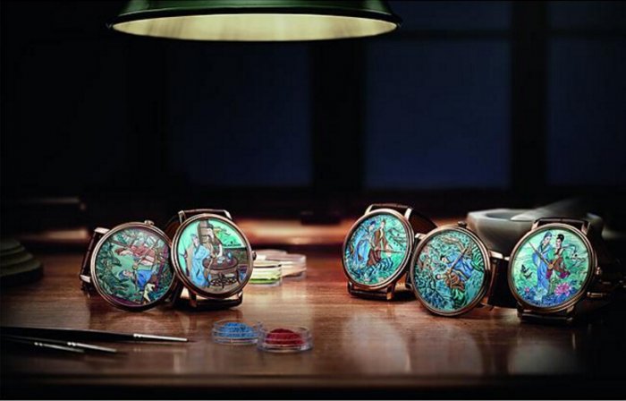 Blancpain Haute Couture Painting Enemal Liangzhu Series Copy Watches