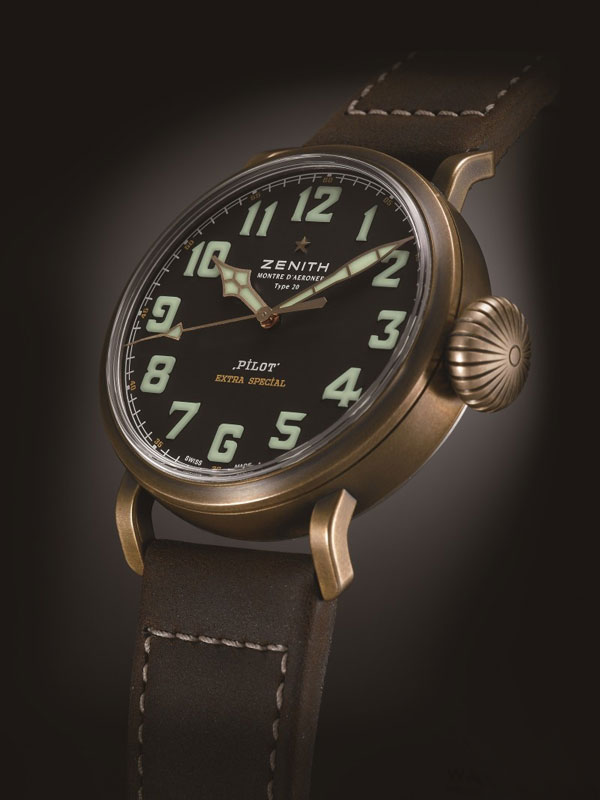 replica suede leather strap Zenith Pilot Type 20 Extra Special
