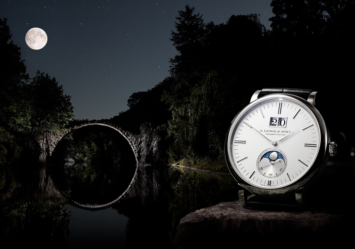 White Dials A.Lange&Sohne Saxonia Moon Phase Replica Watches