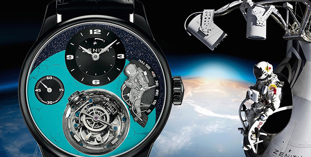 Special Black Cases Zenith Academy Christophe Colomb Copy Watches To Commemorate Felix Baumgartner