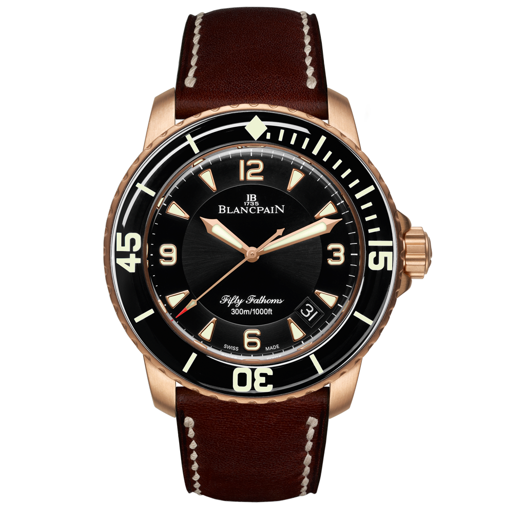 Red Gold Cases Blancpain Fifty Fathoms Copy Watches