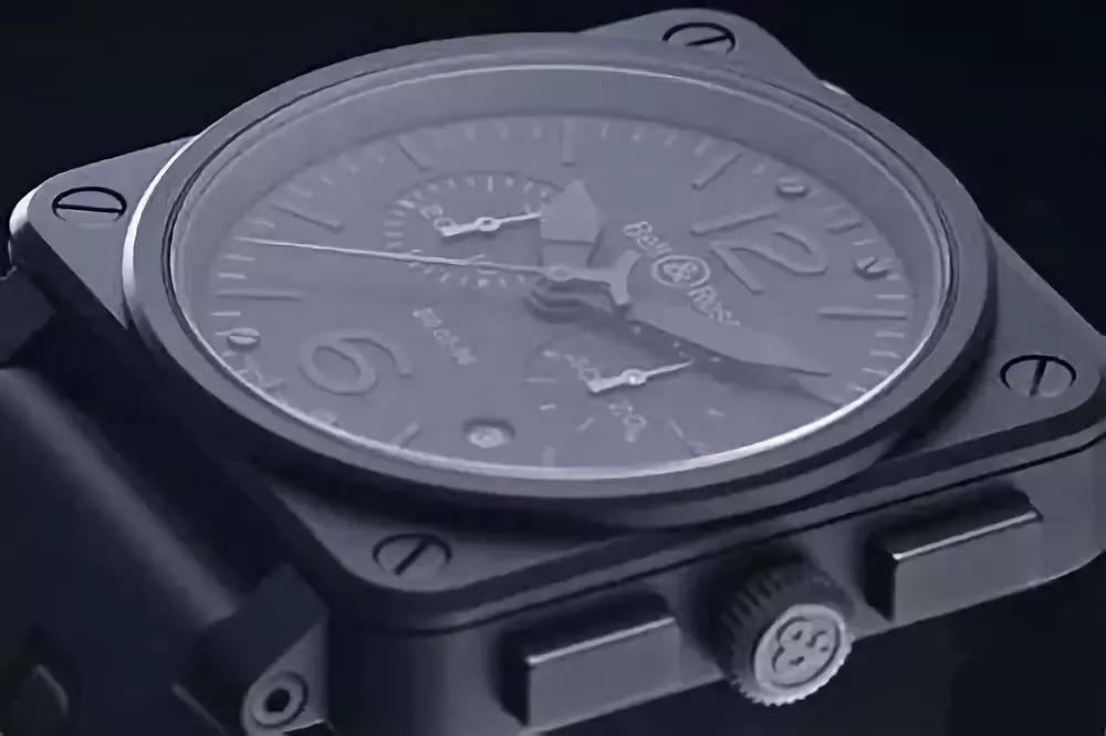 The Bell&Ross perfectly interprets the black tone to the extreme.